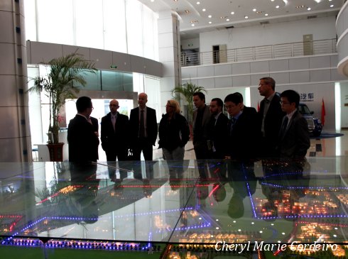 Introductions at Geely headquarters, Hangzhou, China.